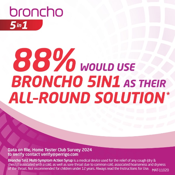 Broncho 5in1 Multi-Symptom Action Cough Syrup 200ml