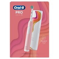 Oral-B Pro1 Cross Action Pink Electric Toothbrush+TravelCase