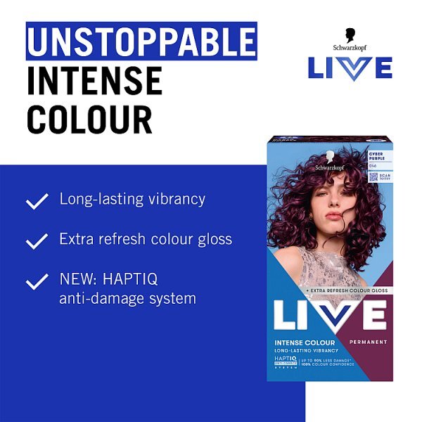 Schwarzkopf LIVE 046 Cyber Purple  Permanent Hair Dye