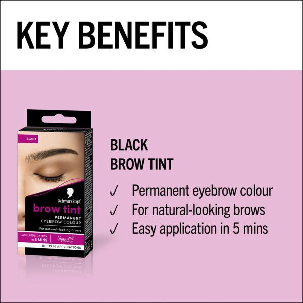 Schwarzkopf Brow Tint Black Permanent Eyebrow Tint