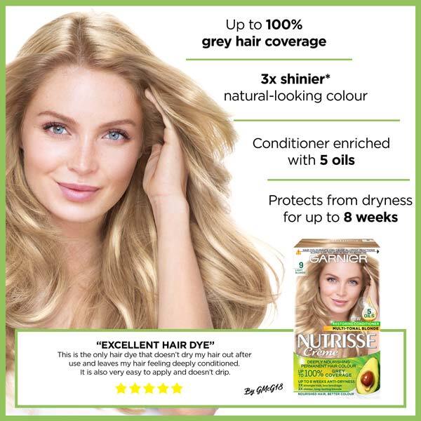 Garnier Nutrisse Permanent Hair Dye Light Blonde 9