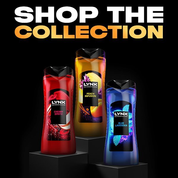 Lynx Peach Infusion Shower Gel Body Wash For Men 400Ml