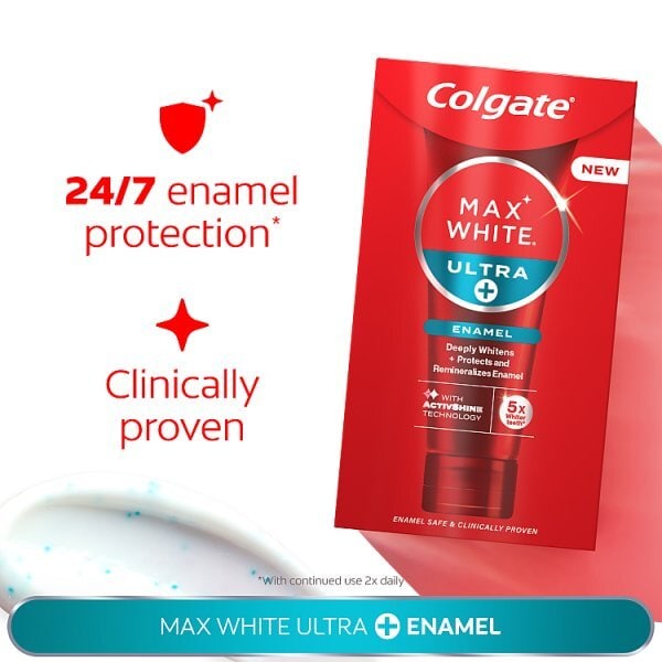 Colgate Max White Ultra+ Enamel Whitening Toothpaste 75ml
