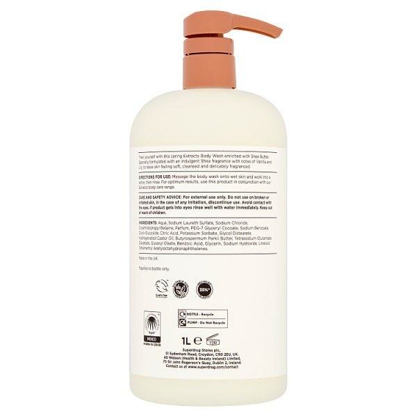 Superdrug Extracts Shea Body Wash 1L