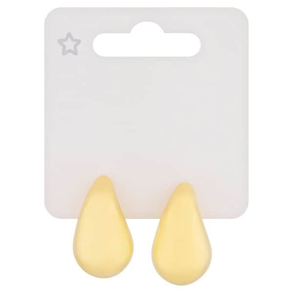 Superdrug Large Gold Tone Drop Earrings