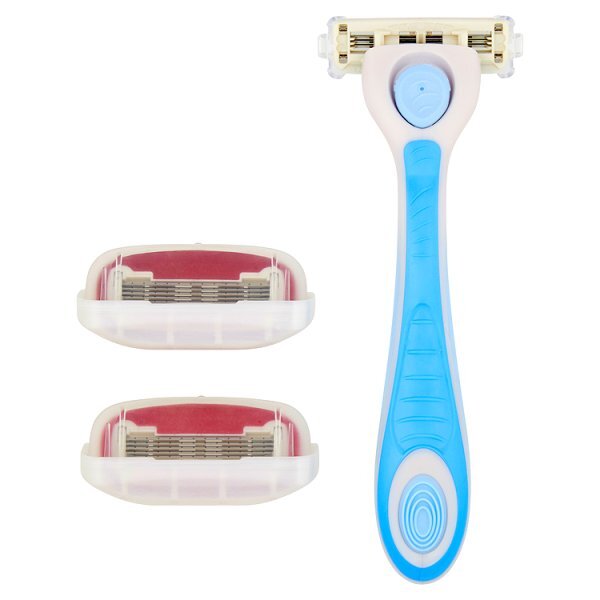 Superdrug Female 3 Blade Razor + 2X 5 Blade Refills