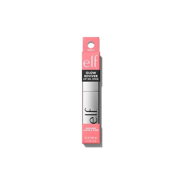 e.l.f. Glow Reviver Lip Oil Stick Pink-Me Energy