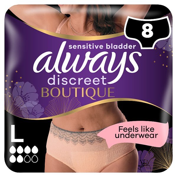 Always Discreet Boutique Beige Incontinence Pants x8