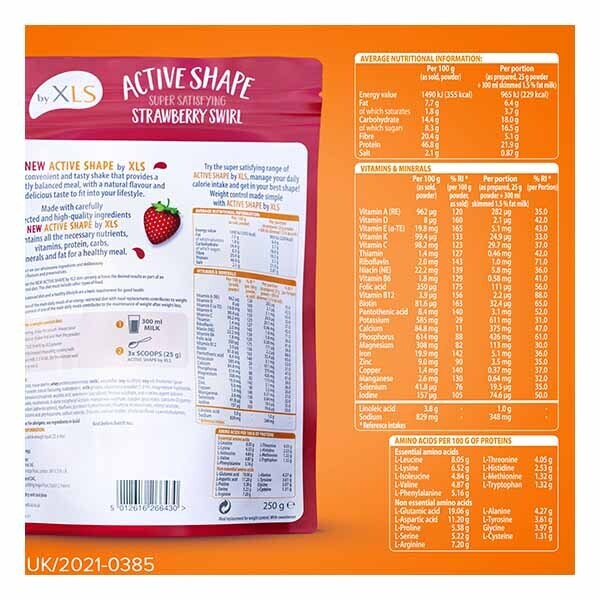 XLS Active Shake Strawberry Swirl 250g