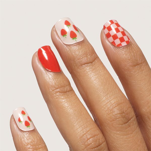 Mylee Gel Nail Wraps Berries & Cream