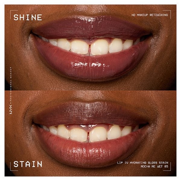 NYX Professional Makeup Lip IV Hydrating Lip Stain Gloss Mocha Me Wet