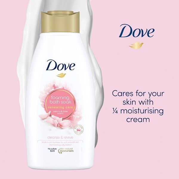 Dove Peony & Rose Renewing Care Foaming Bath Soak 450ml