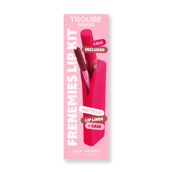Trouble Maker Frenemies Lip Kit Lip Liner and Matte Lip Calculated Pink