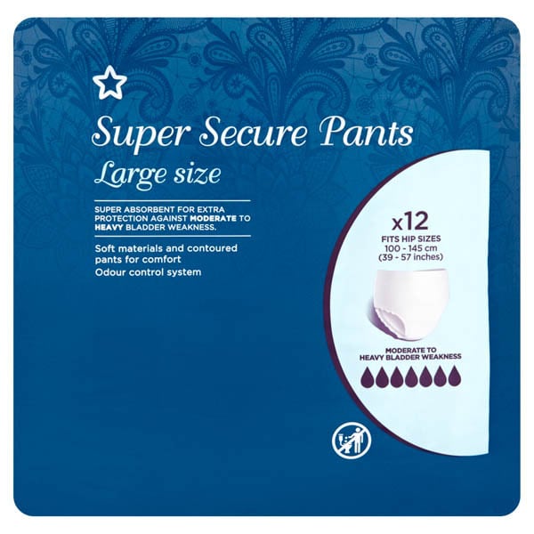 Superdrug Super Incontinence Pants Large x12