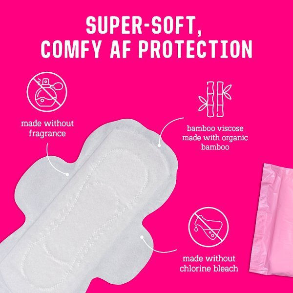 Flo Bamboo Period Pads with Wings Pack, 10 Day + 5 Night