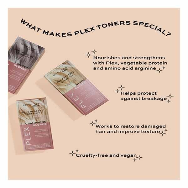 Revolution Hair Plex Bond Restore Toner Kit - Champagne