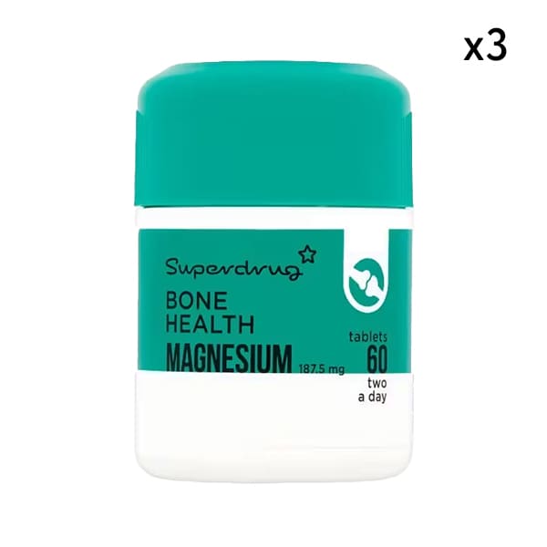 Superdrug Magnesium 187.5MG 3 Packs Bundle