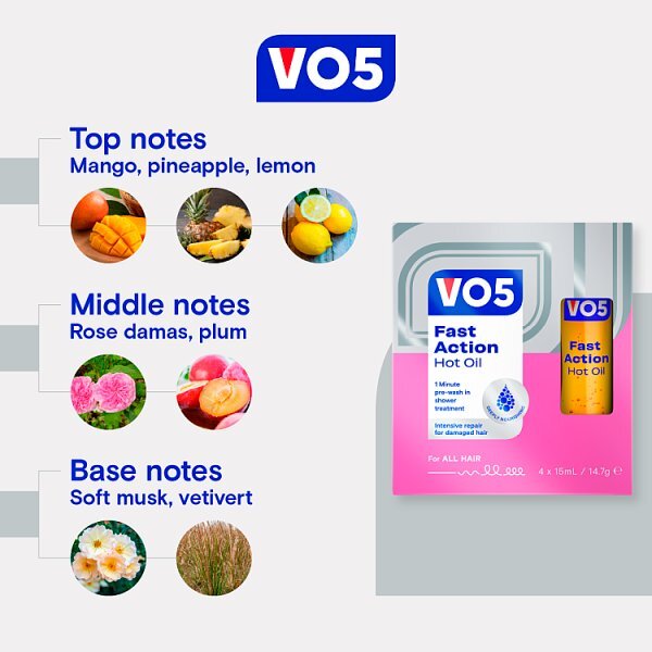 VO5 Nourishing Coconut Hot Oil 15ml 4 pack