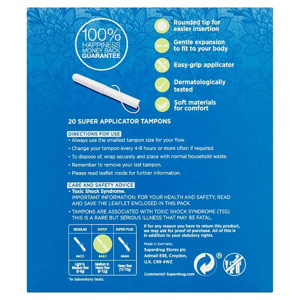 Superdrug Super Applicator Tampons x 20