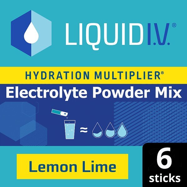 Liquid Iv® Electrolyte Powder Mix Lemon Lime X6