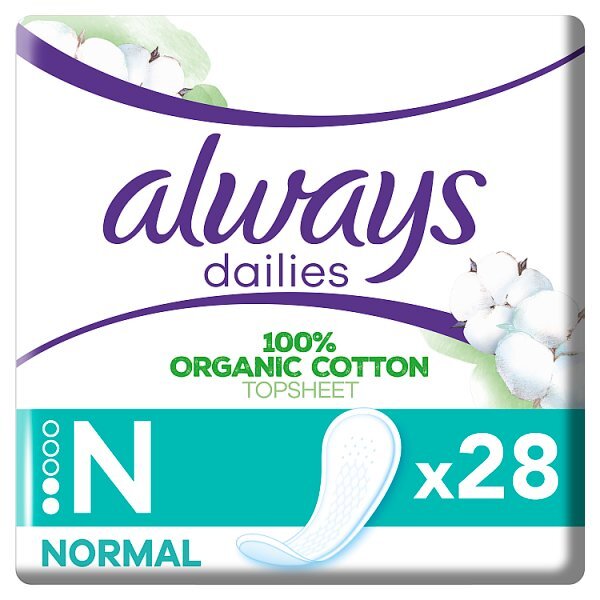 Always Dailies Cotton Protection Panty Liners Normal X 28