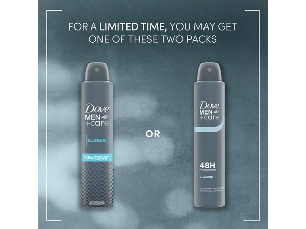 Dove Men+Care Antiperspirant Aerosol Deodorant Classic 200ml