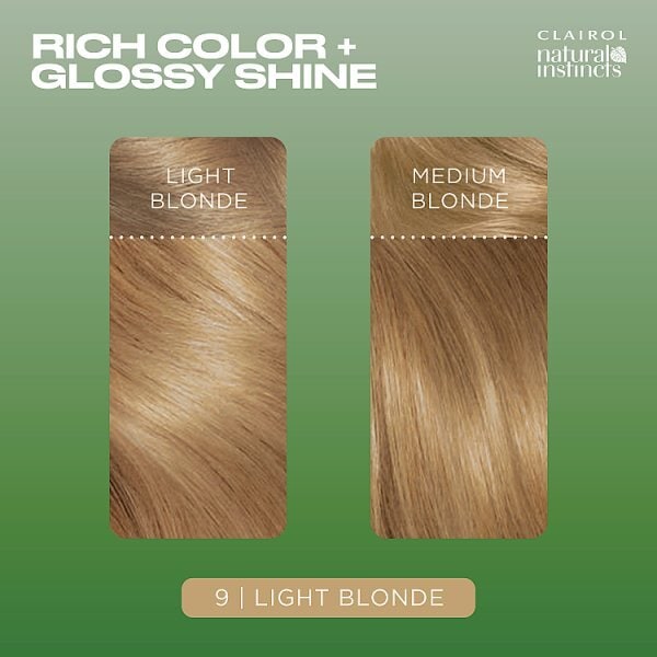Clairol Natural Instincts Semi-Permanent Hair Dye 9 Light Blonde