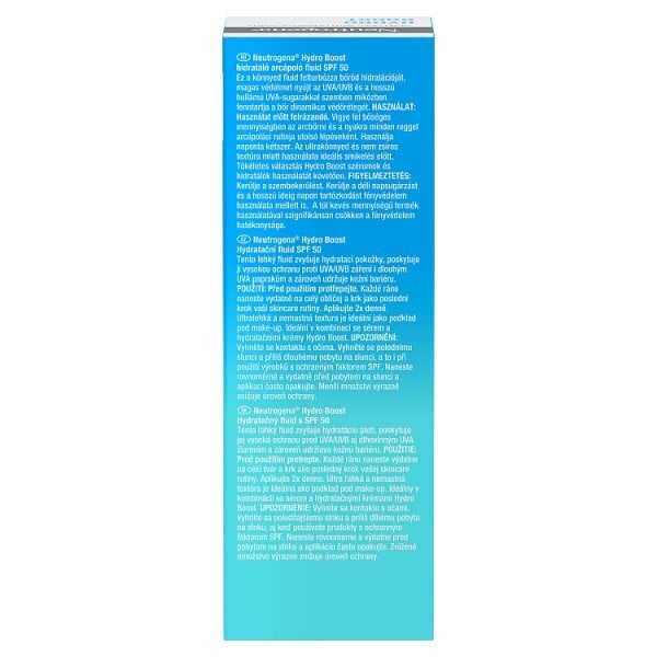 NEUTROGENA HYDRO BOOST HYDRATING FACE FLUID SPF50 50ML