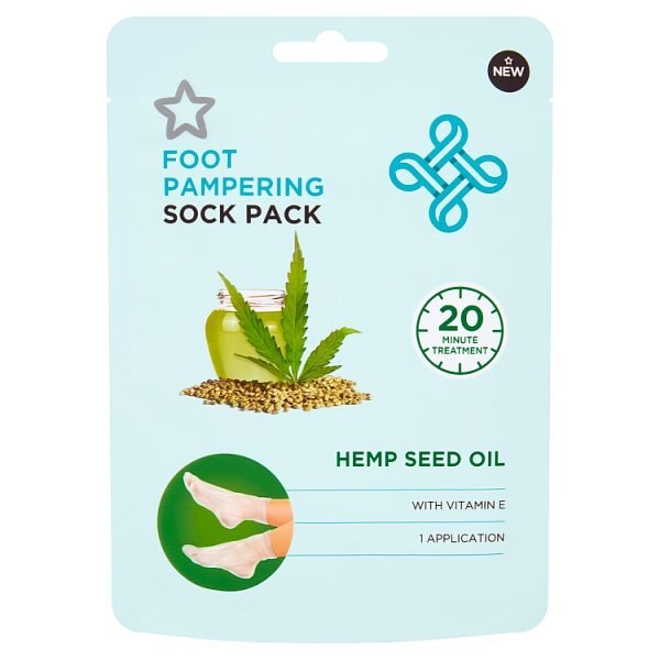 Superdrug Hemp Seed Oil Pampering Foot Mask with Foot Socks