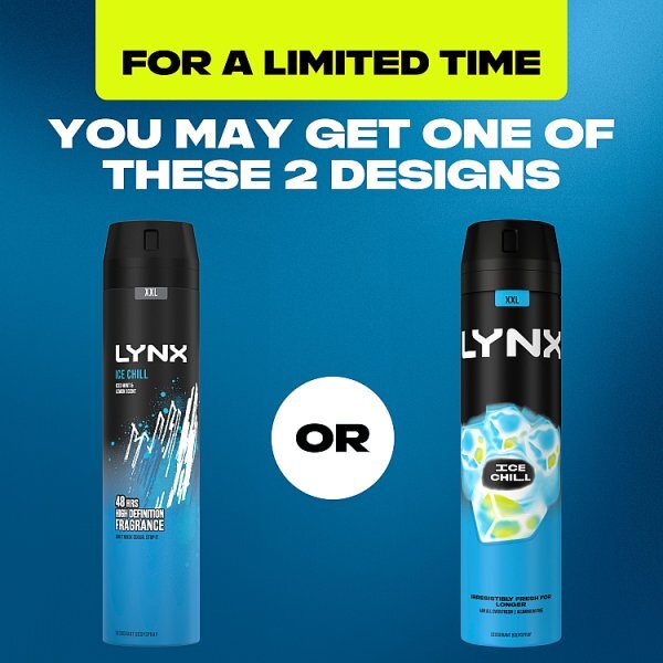 Lynx Deodorant Bodyspray Aerosol Ice Chill 250ml
