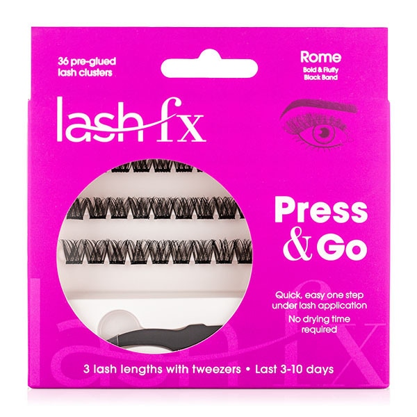 Lash Fx Press & Go - Rome: Flirty And Fluffy With Black Glue