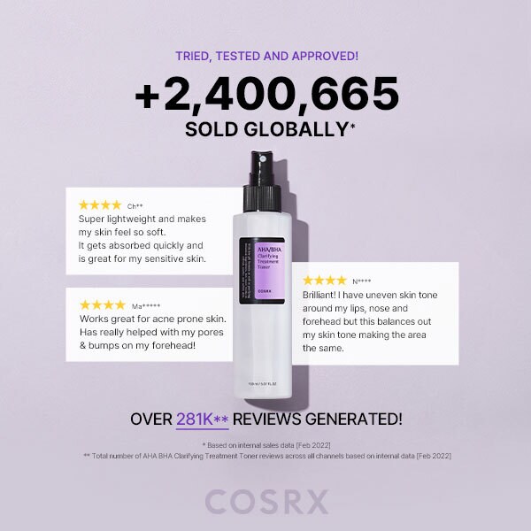 DNR Cosrx Aha/Bha Clarifying Treatment Toner 150Ml