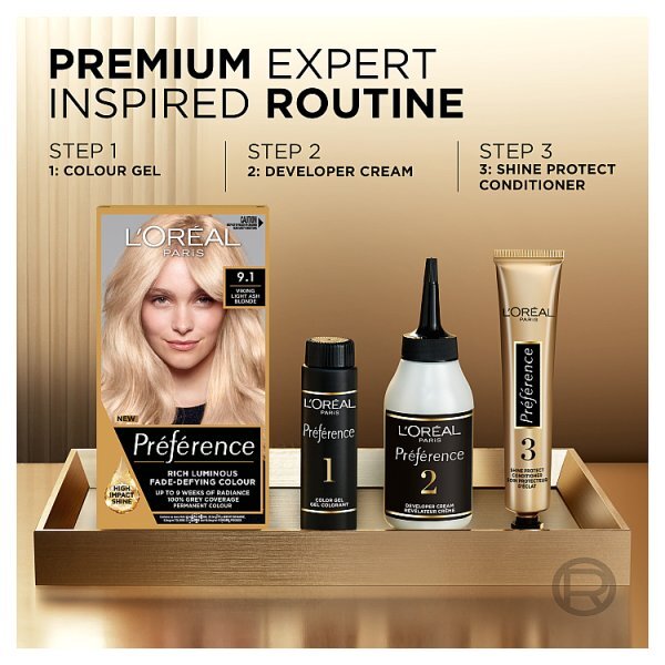Preference Infinia 9.1 Viking Light Ash Blonde Hair Dye
