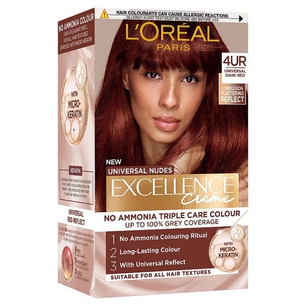 L'Oréal Paris Excellence Universal Nudes Reds 4UR Dark Red