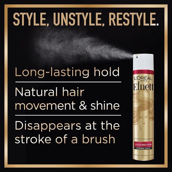 L'Oreal Hairspray Elnett Shine Dull Hair Strong Hold 75ml