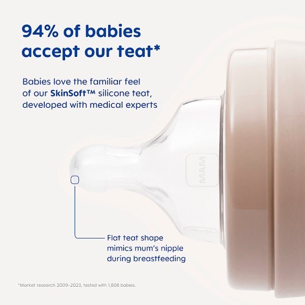 MAM Easy Start Bottles in Grey 160ml 2 Pack