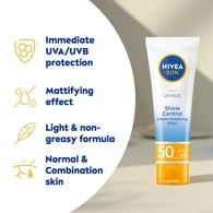 NIVEA SUN UV Shine Control Face Sun Cream SPF50 50ml