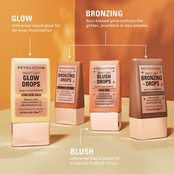 Revolution Bright Light Bronzing Drops Bronze Scorched