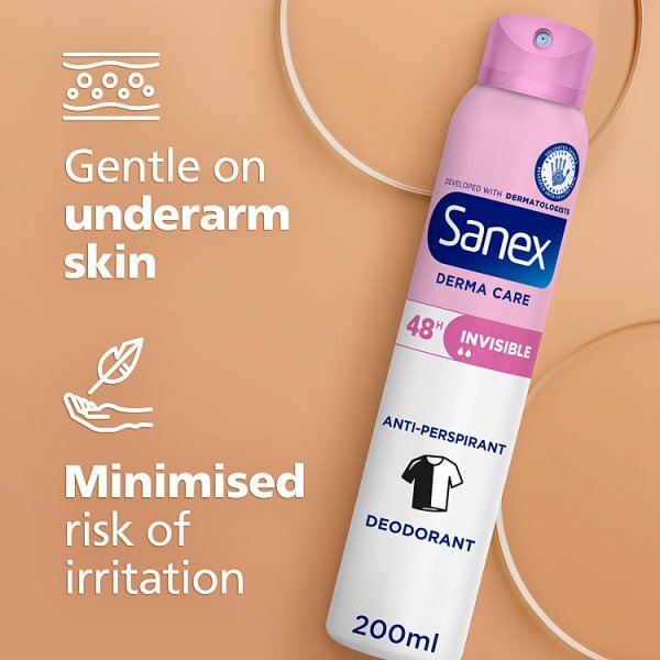 Sanex Derma Care Invisible Dry 48Hr Antiperspirant 200Ml