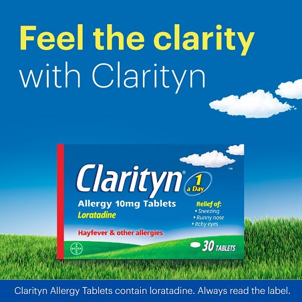 Clarityn Allergy & Hayfever Prescription Strength 30 Tablets