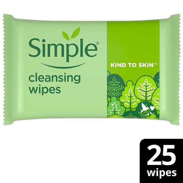 Simple Kind To Skin Cleansing Wipes Biodegradable X25 Pc