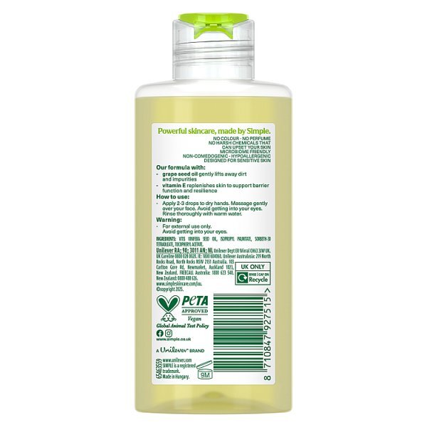 Simple Kind to Skin Hydrating Facial Cleansing Oil 125 ml