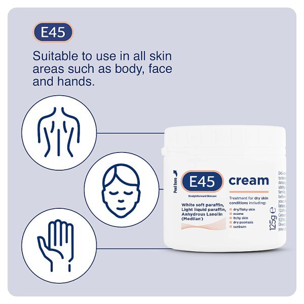 E45 Dermatological Moisturising Cream 125g