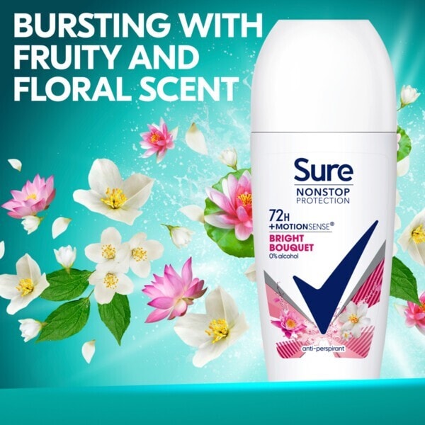 Sure Antiperspirant Deo Roll On Nonstop Pure Fresh 50ml