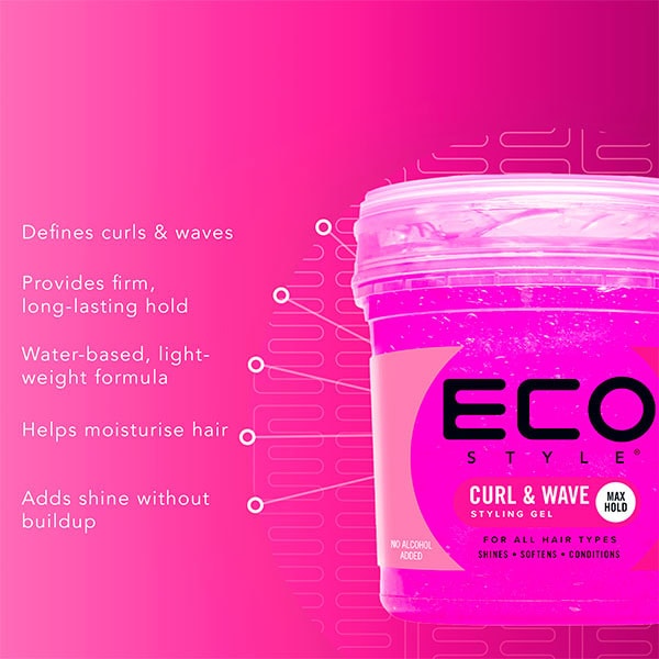 EcoStyle Curl & Wave Styling Gel 473Ml
