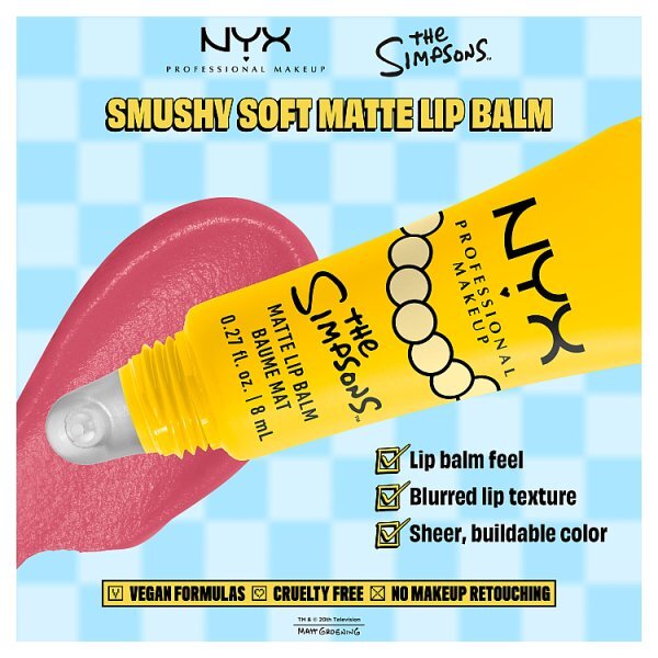 NYX Professional Makeup X The Simpsons Smushy Lip Balm Smarty Pink
