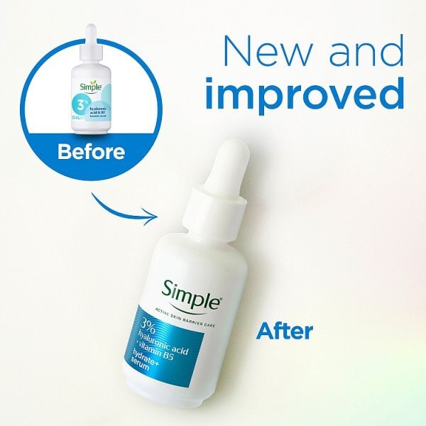 Simple Hydrate+ 3% Hyaluronic Acid + Vitamin B5 Serum 30 ml