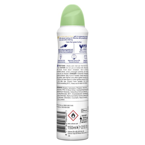 Dove Anti-perspirant Deodorant Aerosol cucumber 150ml