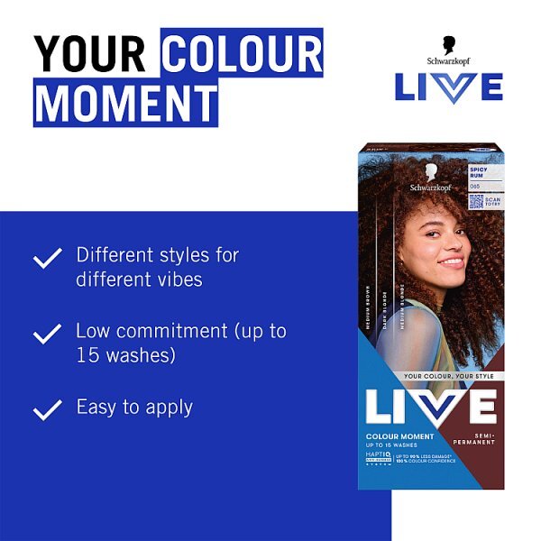 Schwarzkopf Live 065 Spicy Rum Semi-Perm Hair Dye