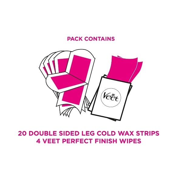Veet Easy Grip Ready to Use Body & Leg Cold Wax Strips x40